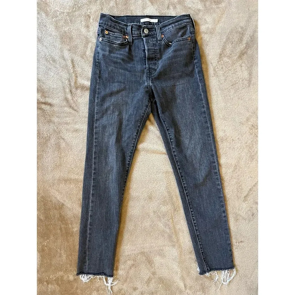 Levi’s Wedgie Skinny Button‎ Fly Cropped Jeans Women’s Size 27 - Picture 1 of 7